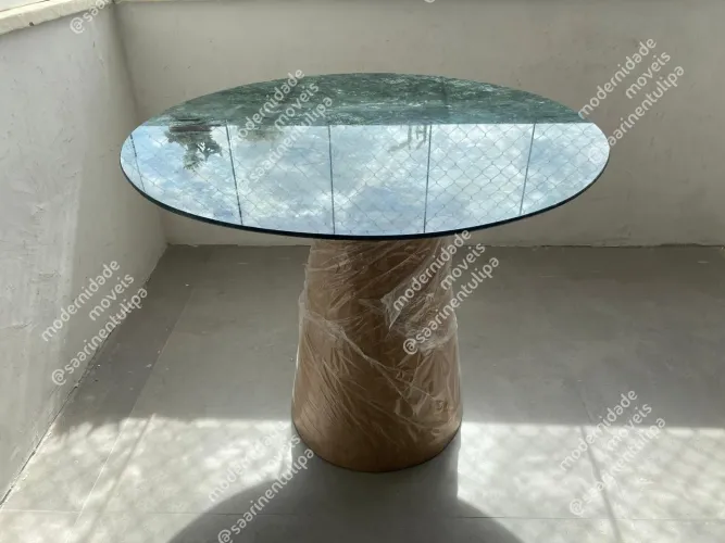 Mesa jantar madeira tampo marmore verde Guatemala 130