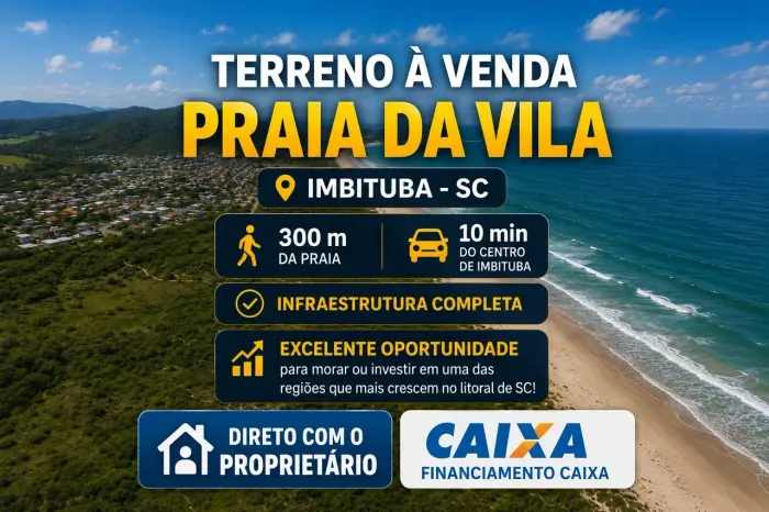 Lote/Terreno para venda com 361 metros quadrados em Vila Nova - Imbituba - Santa Catarina