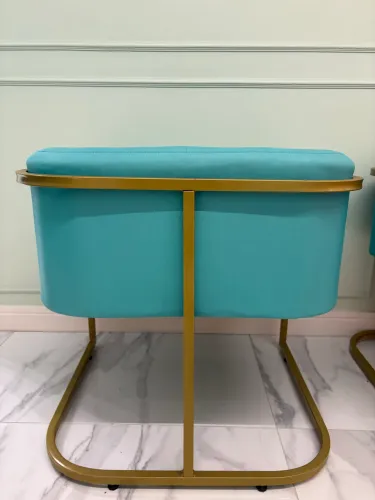 POLTRONAS COURINO LISO AZUL TURQUESA 
