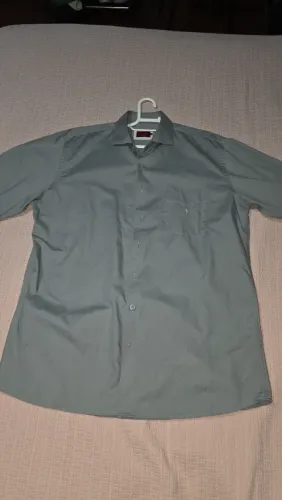 Camisa Social Brooksfield Cinza Manga Longa ? Pouquíssimo Uso