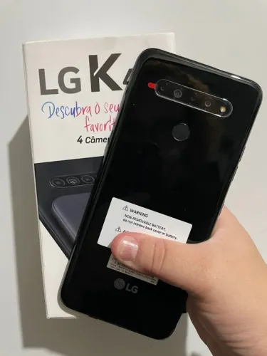 smartphone lg k41s 32gb preto 4g octa-core 3gb ram tela 6,55 câm. quádrupla + selfie 8m