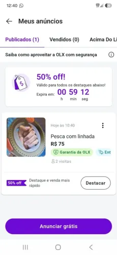 Pesca com linhada