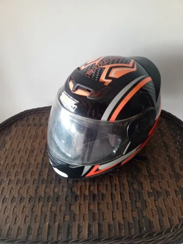 apacete Pro Tork Liberty Evolution 788 G4 Preto com Grafismo Laranja