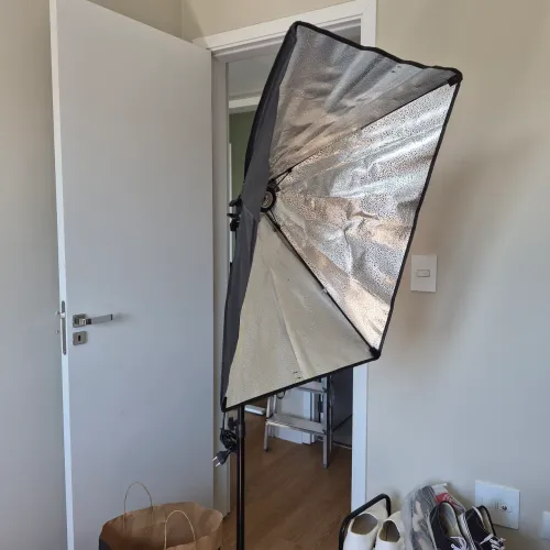 Sombrinha estúdio com tripé iluminação