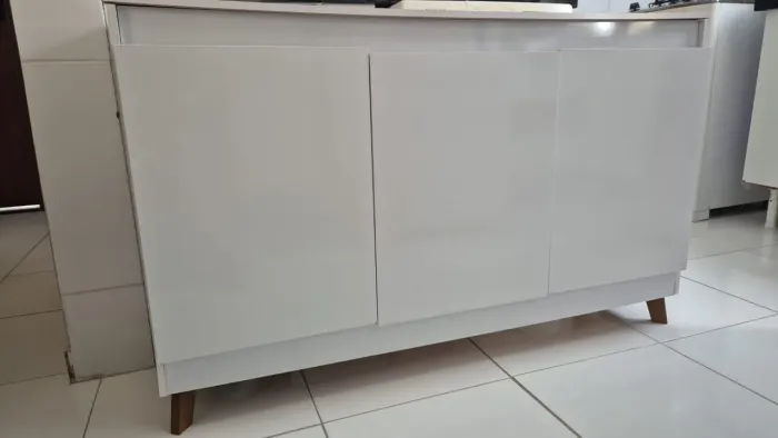 Balcão Branco 3 portas usado Excelente