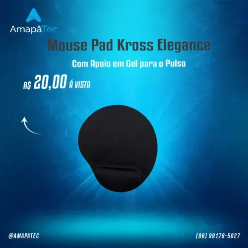 Mousepad ergômico com apoio em gel Kross