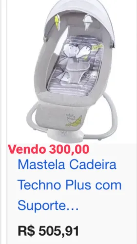 Cadeira de bebê balanço três em um
