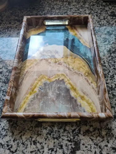 Bandeja MDF marmorizada 
