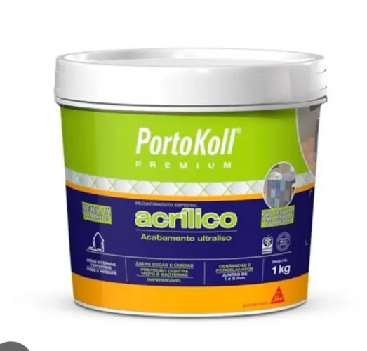 4 Rejunte Acrilico PortoKoll 1kg Cinza Artico