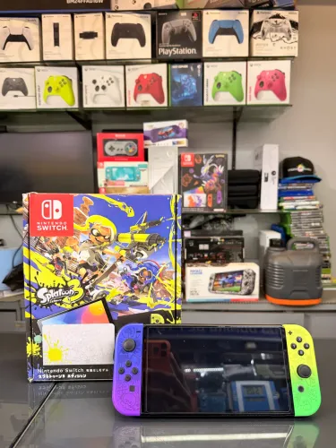 Nintendo Switch Edição Especial Splatoon Desbloqueado Dualboot 256gb