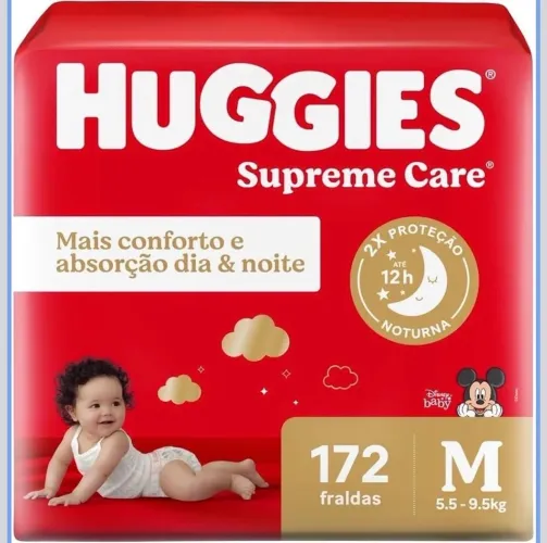 Fraldas Huggies Supreme M  R$ 0,63