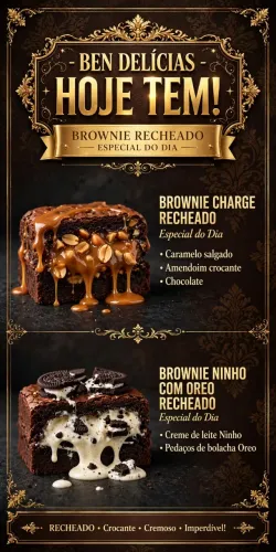 Brownies brigadeiros e empadas