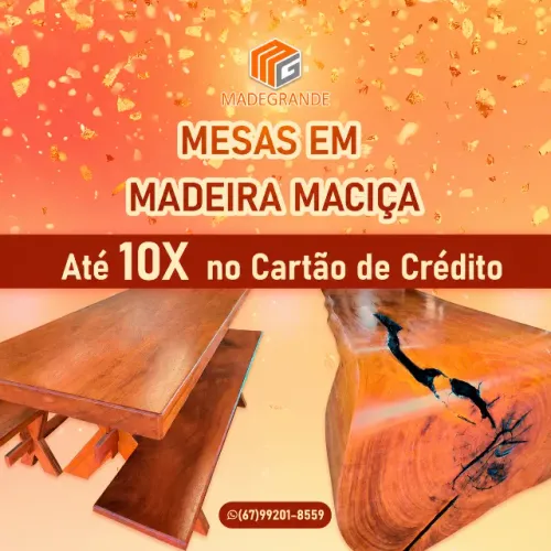 Mesas em Madeira Maciça Oferta