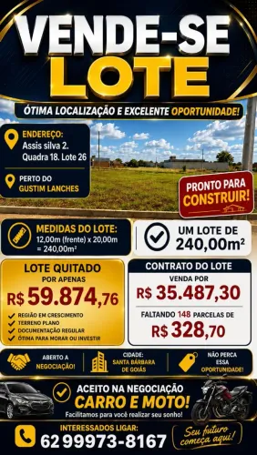 Lote à Venda com Ágio - Negociação Facilitada!