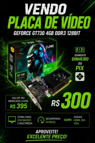 Vende placa de vídeo GeForce gt730 4gb ddr3 