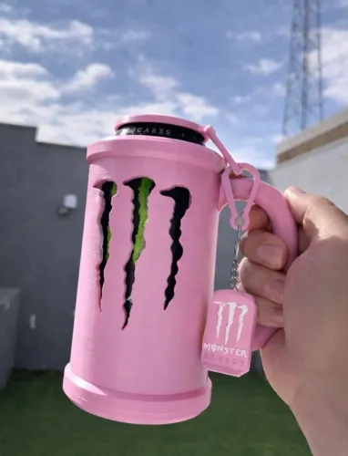 Porta lata de energético Monster feito em 3D