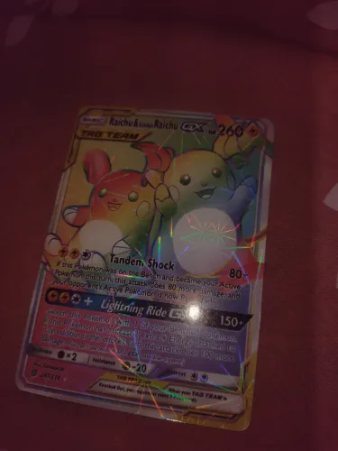 carta pokemon: Raichu & Alolan Raichu GX Vstar