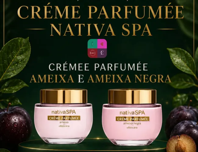 Nativa SPA. Creme perfume, ameixa plum