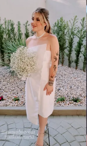 Vestido Branco Casamento ou para festa Gabrieli Furlan
