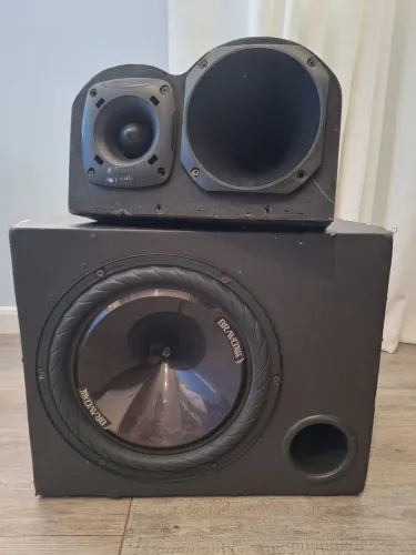 Subwoofer Automotivo Bravox P12 com Tweeter e Corneta JBL 