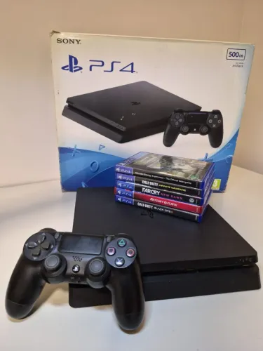PS4 500gb + 5 Jogos + controle original