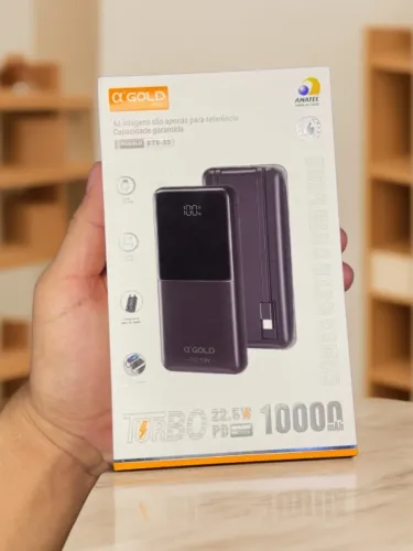 Carregador Portátil Power Bank 10000Ah BTE-35 A?Gold an16