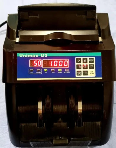 Contadora Profissional de Cédulas Unimax U3 com Somatório de Valores