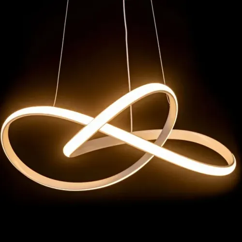 Lustre Pendente LED 48W Retorcido Moderno - Bivolt (Luz Quente)