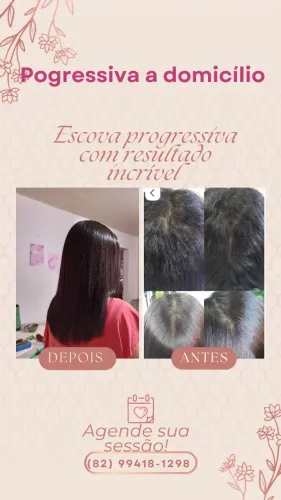 Progressiva a domicílio e sobrancelha 