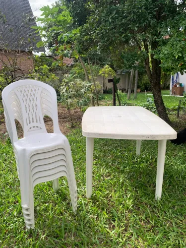 Mesa com 6 cadeiras tramontina 350 tudo