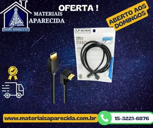 Cabo HDMI 90Graus 1,8M LE-6625