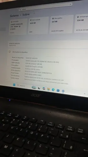 Notebook Acer Aspire ES1-511 | SSD Kingston 240GB | 4GB RAM