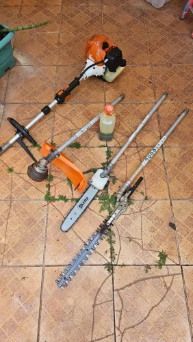 ?Kit Jardinagem Completo Gasolina FortG 3-em-1: Roçadeira, Poda e Cerca Viva