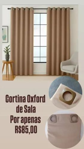 Cortina de Sala Oxford - 3m de Largura