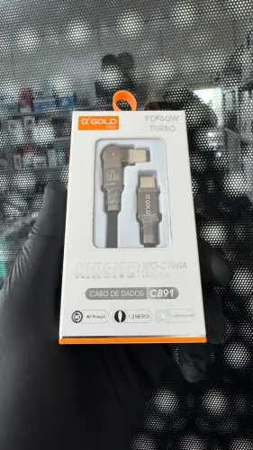Cabo USB-C para USB-C 60W A'Gold Pro - Articulado 180° e Blindado