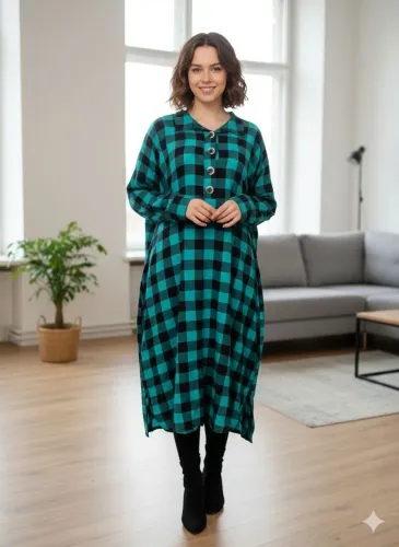 Chamise plus size  xadrez 