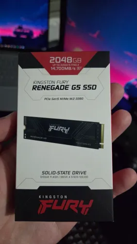 (Lacrado) SSD NVMe 2TB Kingston FURY Renegade G5 PCIe 5.0 14.700MBs / 14.000MBs