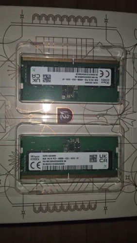 Memória RAM DDR5 SoDimm 2x8GB 1r16 PCS 4800B