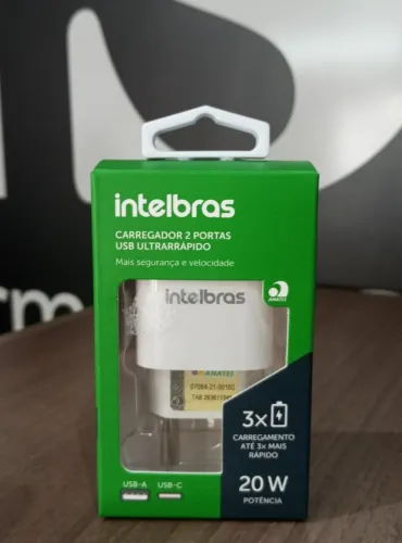 Carregador Ultrarrápido 2 Portas 20w Intelbras