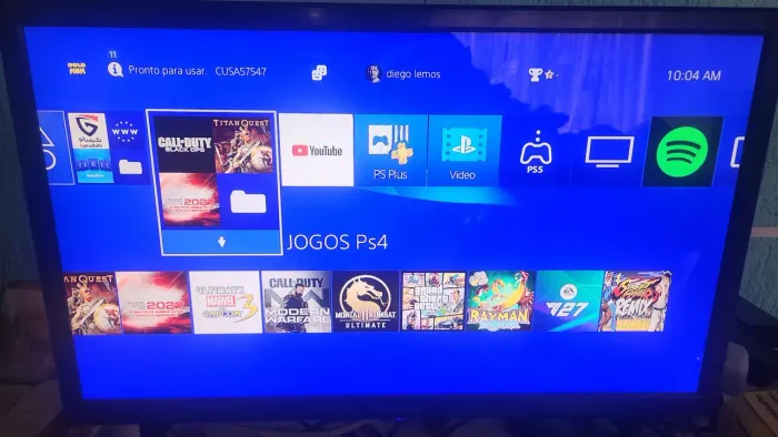 Ps4 Slim 1TB Des.travado Jogos Controle Cabos