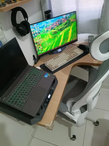 Kit gamer com notebook avell RTX 4050 + monitor AOC 24" 180hz + cadeira gamer