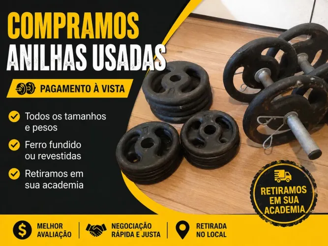 Compramos anilhas usadas Acima de 100kg