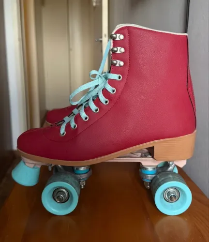 Patins Quad Oxer Retro Vermelhos (Nº 39) - Pouco Uso, Excelente Estado!