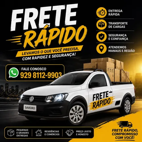 Faço frete pra toda Manaus e interior