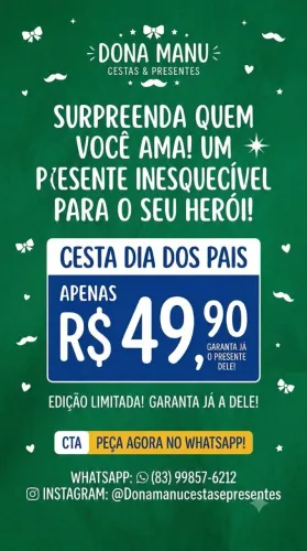 Cestas para o dia dos pais