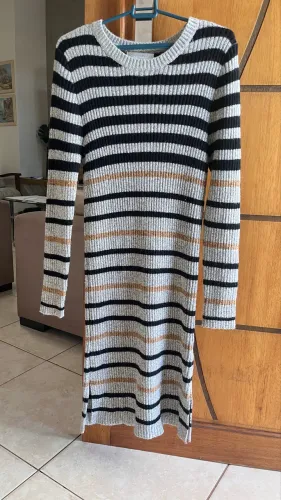 Vestido de Lã Manga Longa
