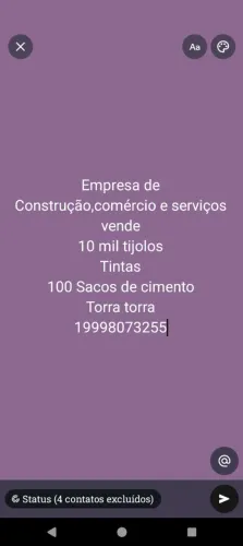 Material de construção e tintas