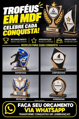 Troféu em MDF