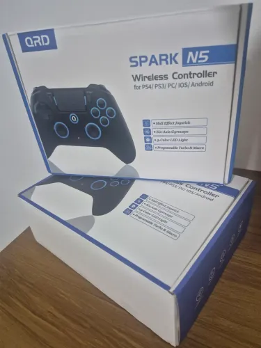 Controles Wireless Spark N5 Hall Effect anti drift compatível com PS3, PS4, PS5 E MOBILE.