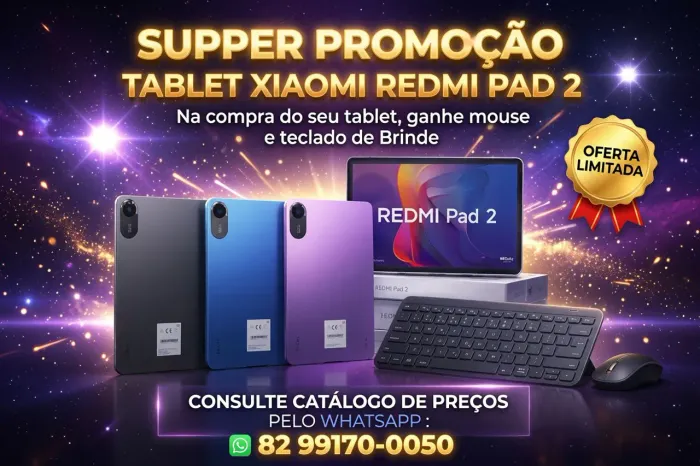 Tablet Xiaomi Redmi PAD 2 com Super Ofertas + brindes 